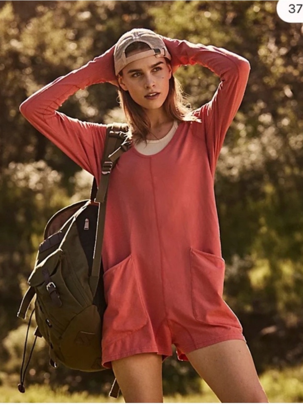 NWT Free People Hot Shot Long Sleeve Romper Large